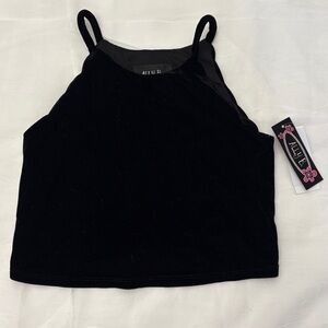 Ally B Black Velvet Spaghetti Strap Top